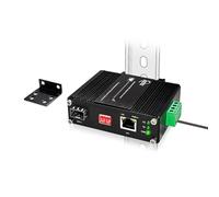 Zhpuostd Convertidor industrial de 10G 90W PoE de fibra óptica SFP+, POE+ no administrado + transceptor de fibra óptica, IEEE802.3af/at/bt, riel DIN, 48-57V CC, (-40°F a 167°F)