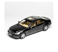 ZHRDWE Coche De Juguete 1:18 para W221 S600L Modelo Vehículo De Aleación De Metal Fundido A Presión Adorno Decorativo Estático Colección Ventiladores Negro Maqueta Coche