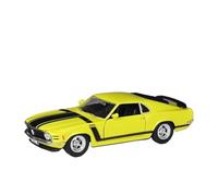 ZHRDWE Coche De Juguete 1:24 Ford Mustang Boss 302 De 1970 Modelo Coche De Aleación Rojo Colección De Recuerdos Juguete De Regalo Maqueta Coche(Yellow)