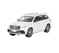 ZHRDWE Coche De Juguete 1:24 Mercedes Benz GLS63 AMG SUV Aleación Diecast Modelo Coche Iluminación Suave Efecto Sonido Simulado Juguete Regalo Maqueta Coche(White)