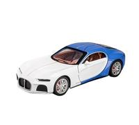 ZHRDWE Coche De Juguete 1:24 para Bugatti Atlantic Sport Car Toy Model Alloy Diecast Sound Light Vehicle Toys and Hobbies Maqueta Coche(White)