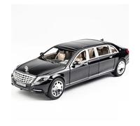 ZHRDWE Coche De Juguete 1:24 para Maybach S600 Rojo Negro Aleación Coche Modelo Sonido Luz Juguete Fundición Vehículos Regalo Maqueta Coche(Negro)