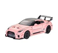 ZHRDWE Coche De Juguete 1:32 para Skyline Ares Nissan GTR Modelo Deportivo Aleación Simulación Sonido Y Luz Serie De Joyas Juguetes Regalo para Niños Maqueta Coche(Rosado)