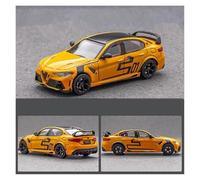 ZHRDWE Coche De Juguete Alfa Romeo Giulia GTAm - Modelo A Escala 1/64 Vehículo Fundido A Presión Adorno Coche Regalo Coleccionable Maqueta Coche(Yellow)