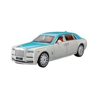 ZHRDWE Coche De Juguete Rolls-Royce Phantom Lloyd - Modeloa Coche Fundido Presión Escala 1/20 Hecho Mano | Juguete Coleccionable con Puertas Que Se Abren Maqueta Coche(Azul)