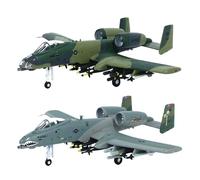 ZHRDWE Entusiastas De La Regalo Avión De Ataque A10 (versión Pintada), Modelo De Avión Militar De Metal Fundido A Presión Escala 1:100 Miniatura del Avión(Verde)
