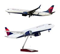 ZHRDWE Entusiastas De La Regalo Modelo Avión Metal Fundido A Presión A Escala 1:150 para Airbus B737 47 Cm con Luces Y Rueda Inferior Adornos Creativos Miniatura del Avión