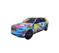 ZHRDWE Maqueta Coche 1:18 para Rolls-Royce Cullinan Resina Modelo Coleccionable Coche Adorno Conmemorativo Vehículo(Azul)