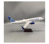 ZHRDWE Miniatura del Avión Réplica De Resina del B737 United A Escala 1:85 con Tren Aterrizaje Base Modelo Avión Coleccionable para Entusiastas