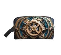 ZhRiYan Bolsa de cosméticos de viaje - Kit de Dopp reutilizable con engranajes Steampunk geniales impresión de cara completa para artículos de tocador, maquillaje, accesorios y más, blanco, talla