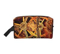 ZhRiYan Bolsa de cosméticos de viaje - Kit de Dopp reutilizable con engranajes Steampunk geniales impresión de cara completa para artículos de tocador, maquillaje, accesorios y más, blanco, talla