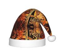 ZhRiYan Cool Steampunk Gears - Gorro clásico de Papá Noel, Navidad, Año Nuevo, sombrero cálido de vacaciones, tocados perfectos para Navidad, Halloween