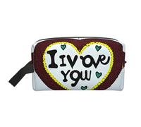 ZhRiYan Neceser de viaje - Kit de Dopp reutilizable con confesiones de amor impresión de cara completa para artículos de tocador, maquillaje, accesorios y más, blanco, talla única, color blanco, White