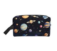 ZhRiYan Neceser de viaje - Kit de Dopp reutilizable con impresión de Saturno Júpiter Earth para artículos de tocador, maquillaje, accesorios y más, blanco, talla única, blanco, talla única, White