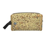 ZhRiYan Neceser de viaje - Kit de Dopp reutilizable con laberinto del tesoro impresión de cara completa para artículos de tocador, maquillaje, accesorios y más, blanco, talla única, color blanco