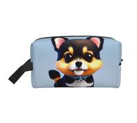 ZhRiYan Neceser de viaje - Kit de Dopp reutilizable con tarjeta Love Fancy Puppy impresión de cara completa para artículos de tocador, maquillaje, accesorios y más, blanco, talla única, blanco, talla