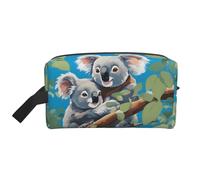 ZhRiYan Neceser de viaje - Kit reutilizable Dopp con dos bonitos koalas impresión de cara completa para artículos de tocador, maquillaje, accesorios y más, blanco, talla única, blanco, talla única