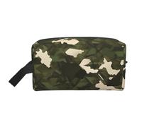 ZhRiYan Neceser de viaje - Kit reutilizable Dopp con estampado de camuflaje militar a toda la cara para artículos de tocador, maquillaje, accesorios y más, blanco, talla única, blanco, talla única