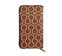 ZhRiYan Shining Overlook - Cartera larga de piel con estampado de miradas, cartera personalizada para mujer con bolsillo para monedas, color negro, talla única, color negro, talla única, Black, Talla
