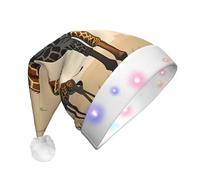 ZhRiYan Sombrero de Navidad LED de jirafa para madre e hijo para adultos, único para Navidad, fiesta de Año Nuevo, festival de Halloween y ritual anual