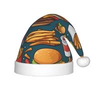 ZhRiYan Un montón de comida sabrosa clásica de Papá Noel, Navidad, Año Nuevo, sombrero cálido de vacaciones, tocados perfectos para Navidad, Halloween