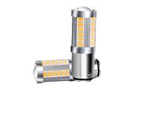 ZHROKNM 2 uds PY21W P21 5W 1156 Ba15s 1157 Bay15d 33 SMD Led bombillas de freno de coche luces de estacionamiento marcha atrás(Yellow 2Pcs,1157 BAY15D P21/5W)