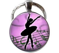 ZHSHQIN Llavero de cristal de bailarina bailarina, joyería de baile, clase de baile, regalo para profesores, joyería azul de ballet, marrón, 25