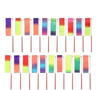 ZHSOAO 10/20PCS 2M Colorful Gym Dance Ribbons Dancing Wands Rhythmic Gymnastics Equipment Stick Ballet Streamer Twirling Rod for Kids para Niños Bailes Artísticos(20pcs Multi-Colored)