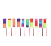 ZHSOAO 10/20PCS 2M Colorful Gym Dance Ribbons Dancing Wands Rhythmic Gymnastics Equipment Stick Ballet Streamer Twirling Rod for Kids para Niños Bailes Artísticos(10pcs Multi-Colored)