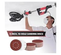 ZHSOAO 100 Pcs 9 Inch 225mm10 Hole Wall Sander Sandpaper Metal Grinding Disc Abrasive Polishing Flat 40-2000 Grit Sanding Tools para Lijadoras De Cuello Largo(2000_225MM)
