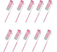 ZHSOAO 10pcs Flashing Star Gym Ribbons Dance Ribbon Rhythmic Art Gymnastics Ballet Streamer Twirling Rod Rainbow Stick Training para Niños Bailes Artísticos(Pink Handle,2M)