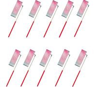 ZHSOAO 10pcs Flashing Star Gym Ribbons Dance Ribbon Rhythmic Art Gymnastics Ballet Streamer Twirling Rod Rainbow Stick Training para Niños Bailes Artísticos(Red Handle,4M)