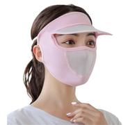 ZHSOAO 2 piezas de máscara protección solar for deportes al aire libre, seda hielo, secado rápido, facial completa, protector for sombrero sol for ciclismo y motociclismo Para Exterior(Pink)
