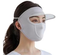 ZHSOAO 2 piezas de máscara protección solar for deportes al aire libre, seda hielo, secado rápido, facial completa, protector for sombrero sol for ciclismo y motociclismo Para Exterior(Gray)