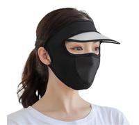 ZHSOAO 2 piezas de máscara protección solar for deportes al aire libre, seda hielo, secado rápido, facial completa, protector for sombrero sol for ciclismo y motociclismo Para Exterior(Black)