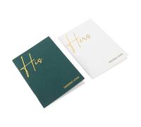 ZHSOAO 2Pcs Bride Groom Vow Books para los Novios