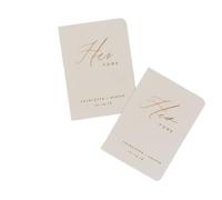 ZHSOAO 2PCS His And Hers Vow Books para los Novios