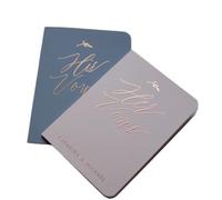 ZHSOAO 2PCS His And Hers Vow Books para los Novios