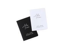 ZHSOAO 2PCS His & Hers Personalized Wedding Vow Booklets para los Novios