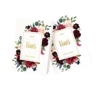 ZHSOAO 2PCS Minimalist Foil Sage Green Vow Book Set para los Novios