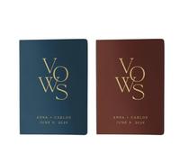 ZHSOAO 2PCS Minimalist Foil Sage Green Vow Book Set para los Novios