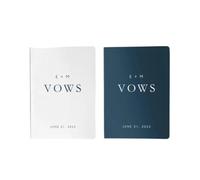 ZHSOAO 2PCS Minimalist Foil Sage Green Vow Book Set para los Novios