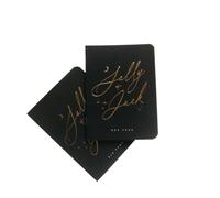 ZHSOAO 2PCS Personalized Celestial Wedding Vow Books para los Novios