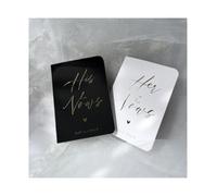 ZHSOAO 2PCS Personalized Wedding Vow Books For His And Hers para los Novios
