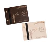 ZHSOAO 2PCS Personalized Wedding Vow Books para los Novios