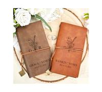 ZHSOAO 2PCS Wedding Souvenirs Personalized Vow Book para los Novios