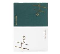ZHSOAO 2Pcs Wedding Vow Cards His Hers Vows Book Set para los Novios