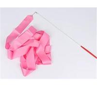 ZHSOAO 3pcs Colorful Gym Ribbons Baton Dance Ribbon Rhythmic Artistic Gymnastics Coloured Ribbon Sportss Training para Niños Bailes Artísticos(Pink,4M)
