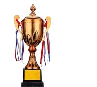 ZHSOAO 3pcs Gold Silver Bronze Awards Trophy Sports Games Champion Small Prize Cup Soccer Competition with Lid Winner Award para Competiciones Escolares(Bronze with Lid)