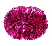 ZHSOAO 4 Pompones de Animadora con asa, Accesorios for Baile Mano para Competición Deportiva(Rose Red)
